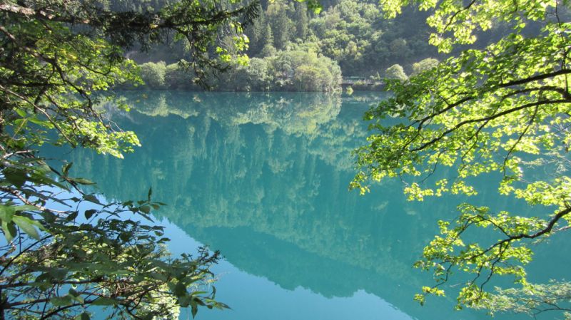 牟尼沟天鹅海美景