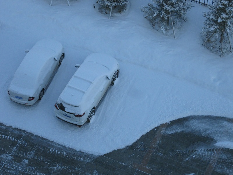 白雪覆盖的汽车