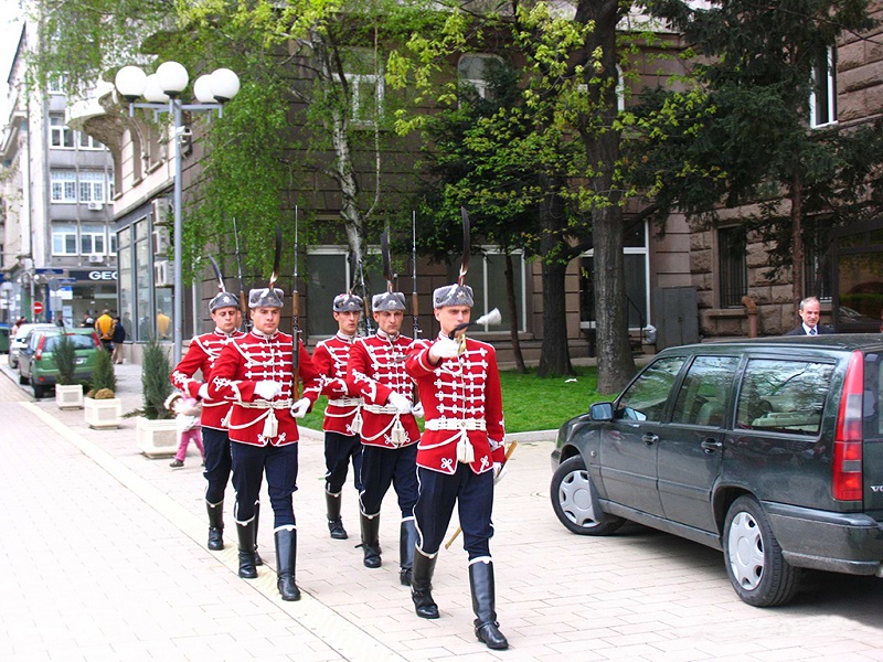 市政厅卫兵换岗